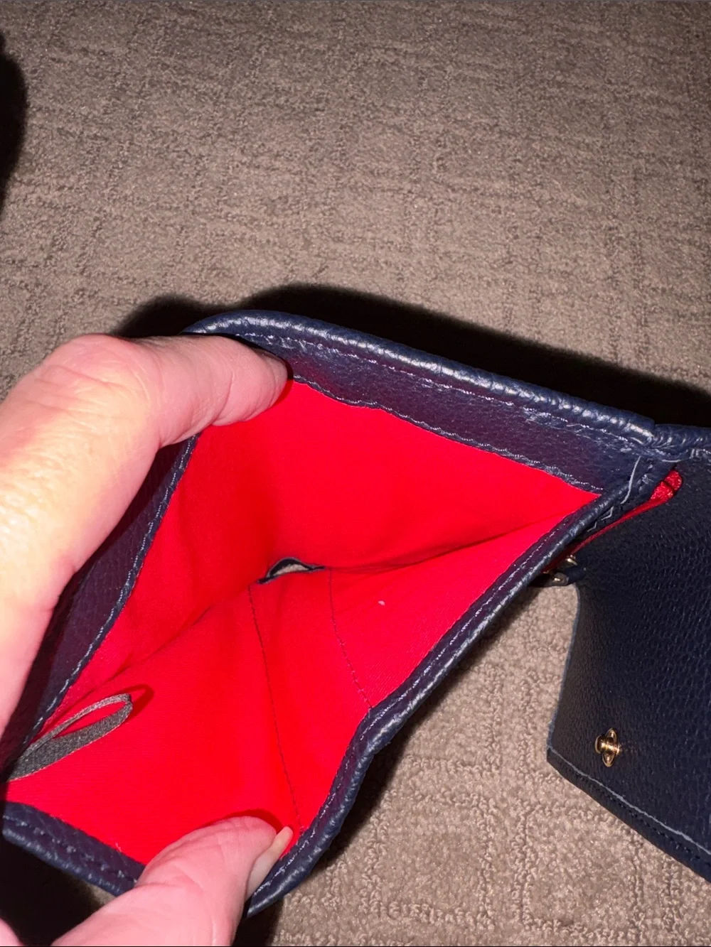 Dooney & Bourke Black Pebbled Leather Flap wallet
